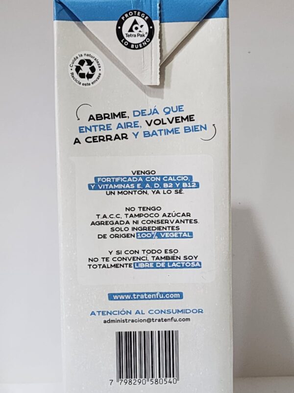 Leche de Almendra Tratenfu - Image 2