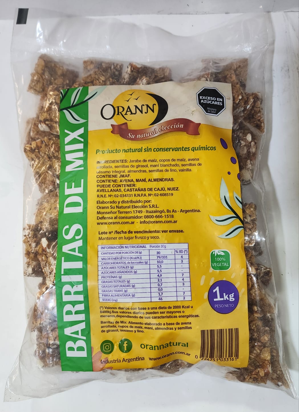 Barritas Mix Energetico Orann