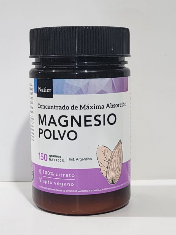 Magnesio en polvo CONCENTRADO de máxima absorción 150gr NATIER